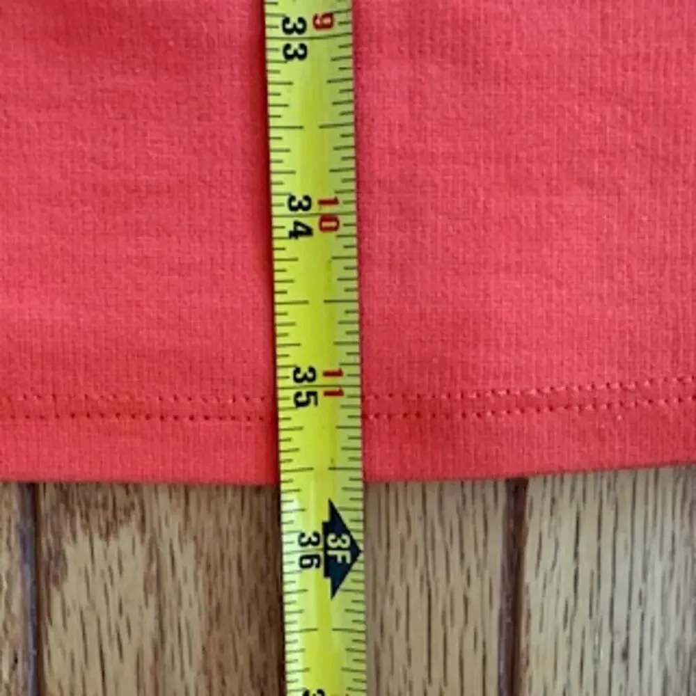 NWT Crown & Ivy Women's Orange with Ruffled Blue White Sleeve Accents Dress Sz S - Picture 6 of 7